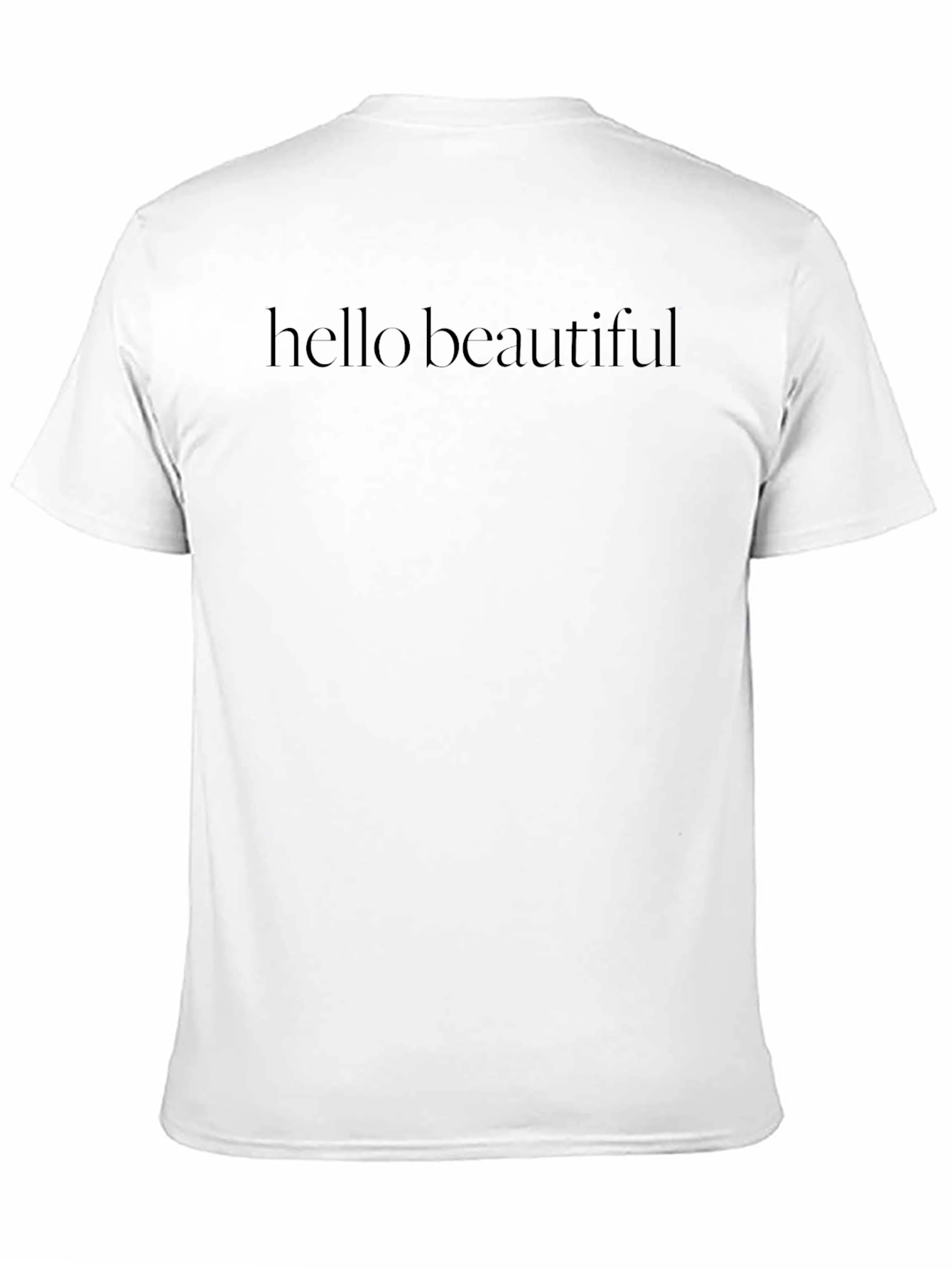 Hello Beautiful Black Graphic T-Shirt