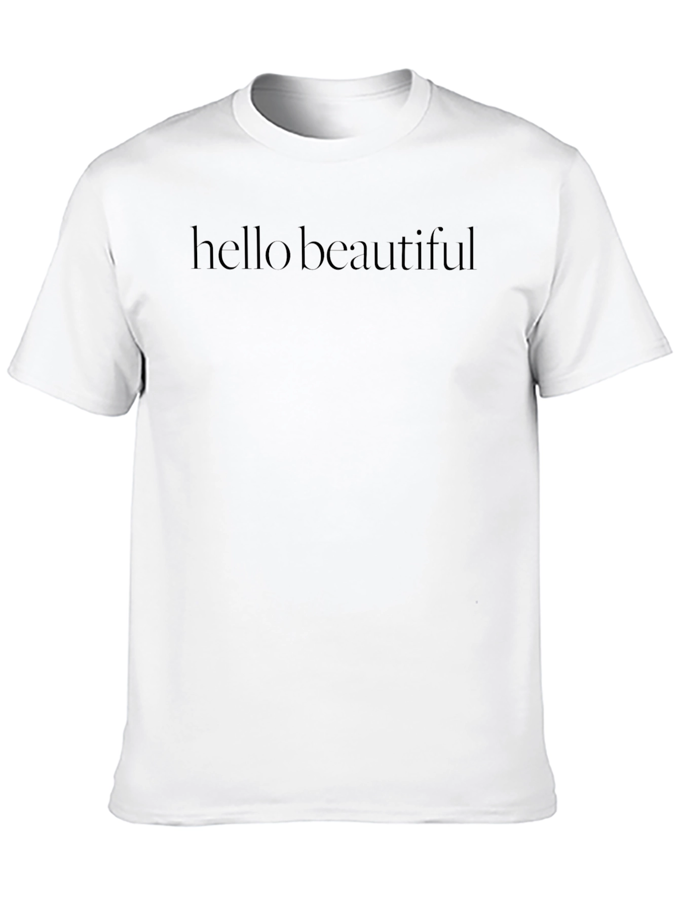 Hello Beautiful Black Graphic T-Shirt