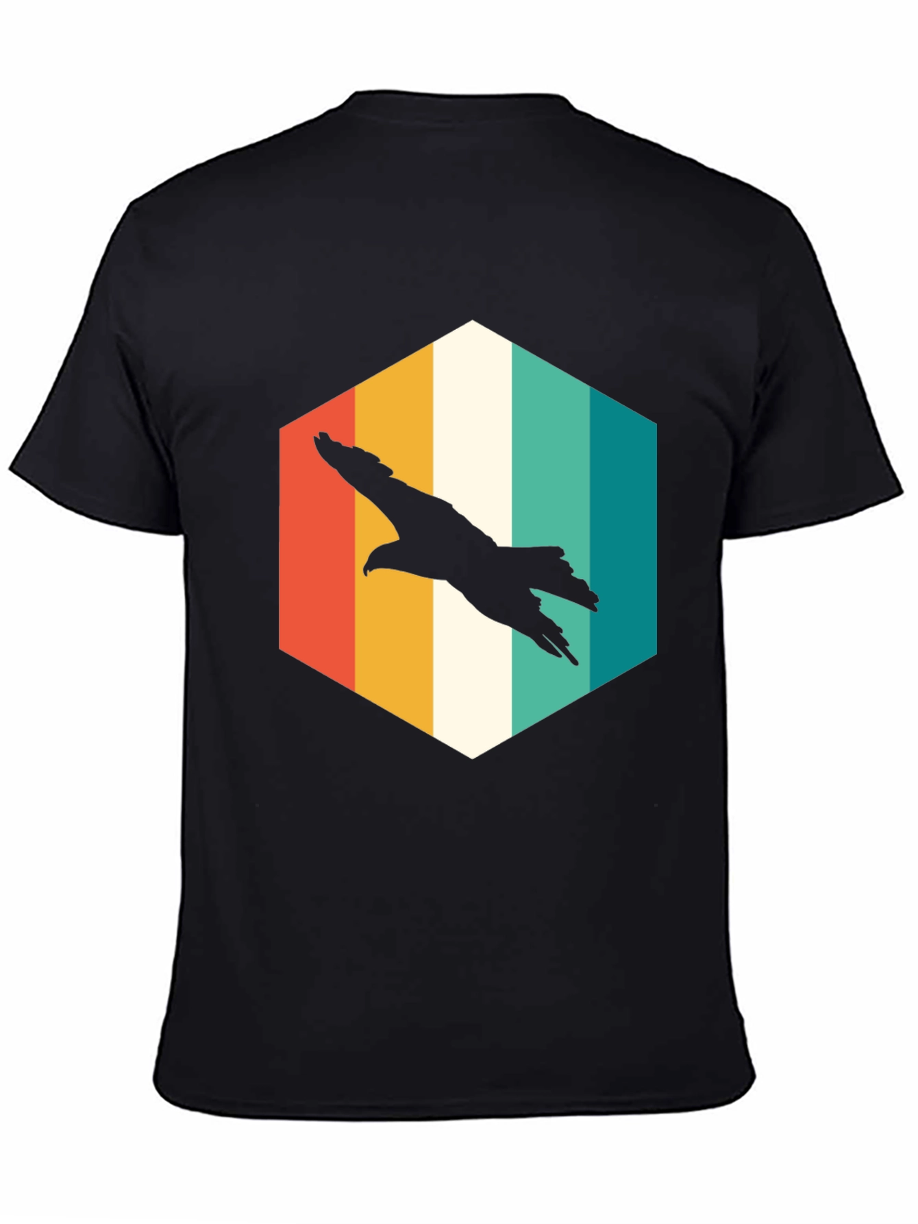 Retro Eagle Graphic Tee - Mens Black T-Shirt