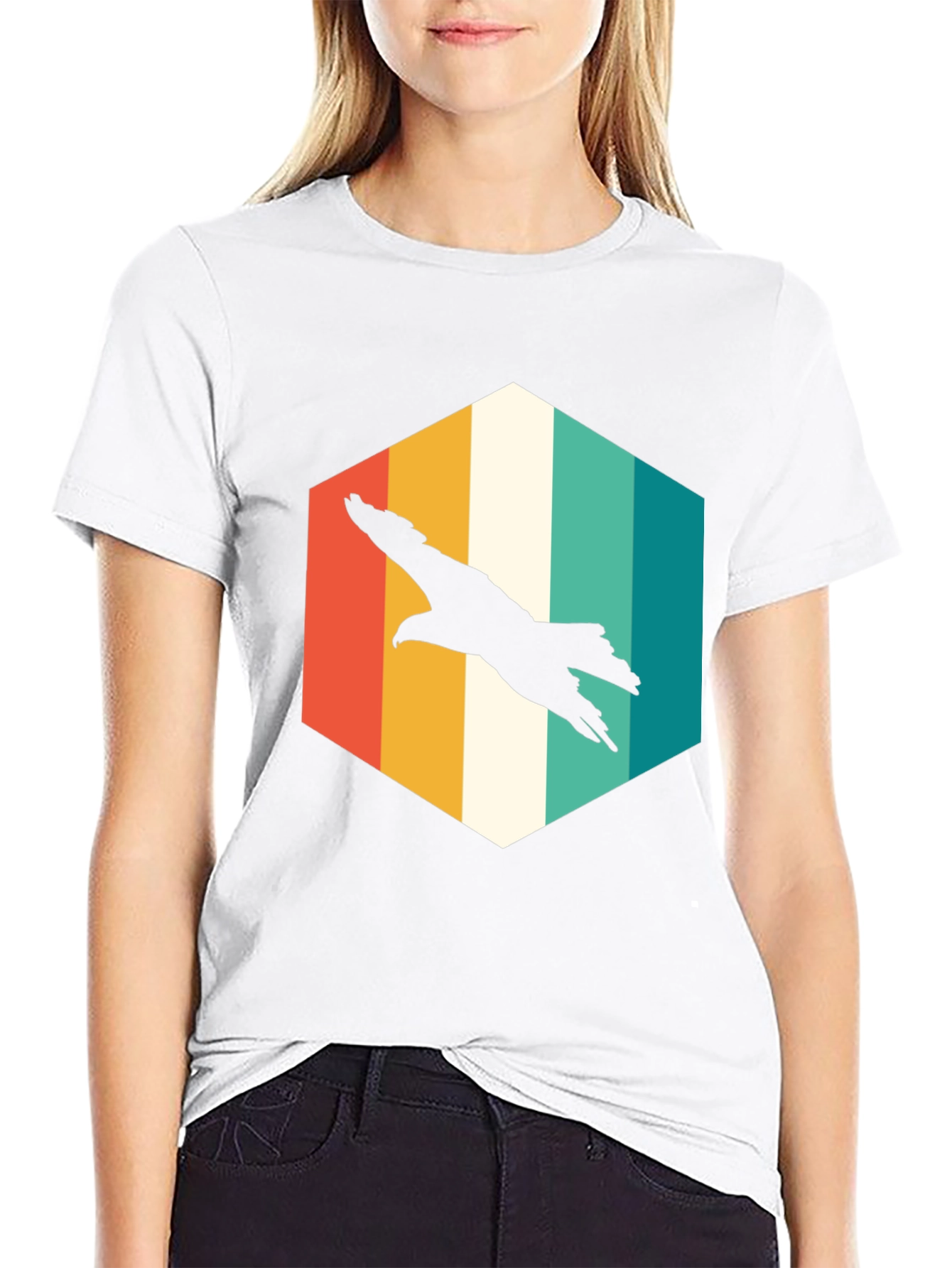 Retro Eagle Graphic Tee - Mens Black T-Shirt