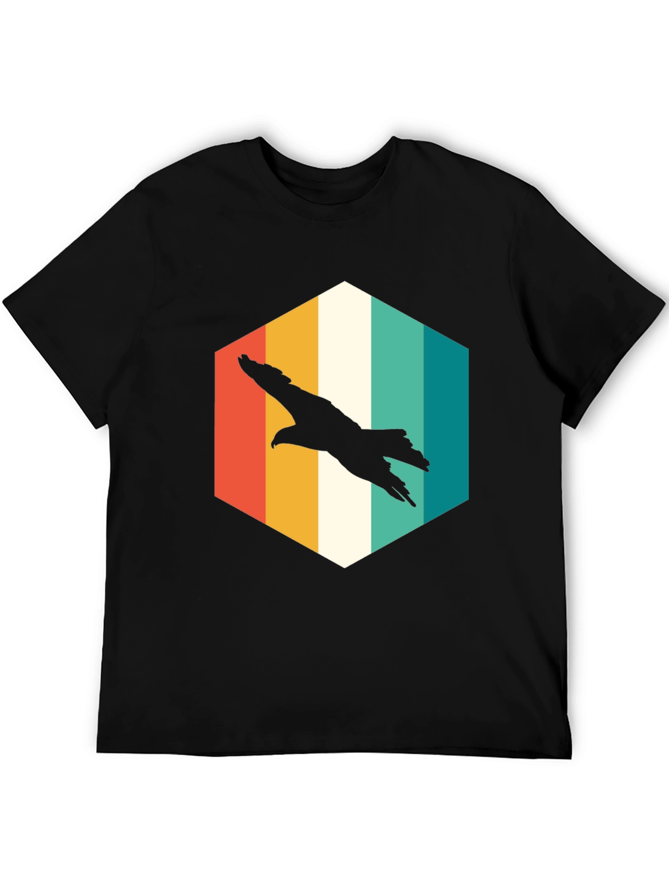Retro Eagle Graphic Tee - Mens Black T-Shirt