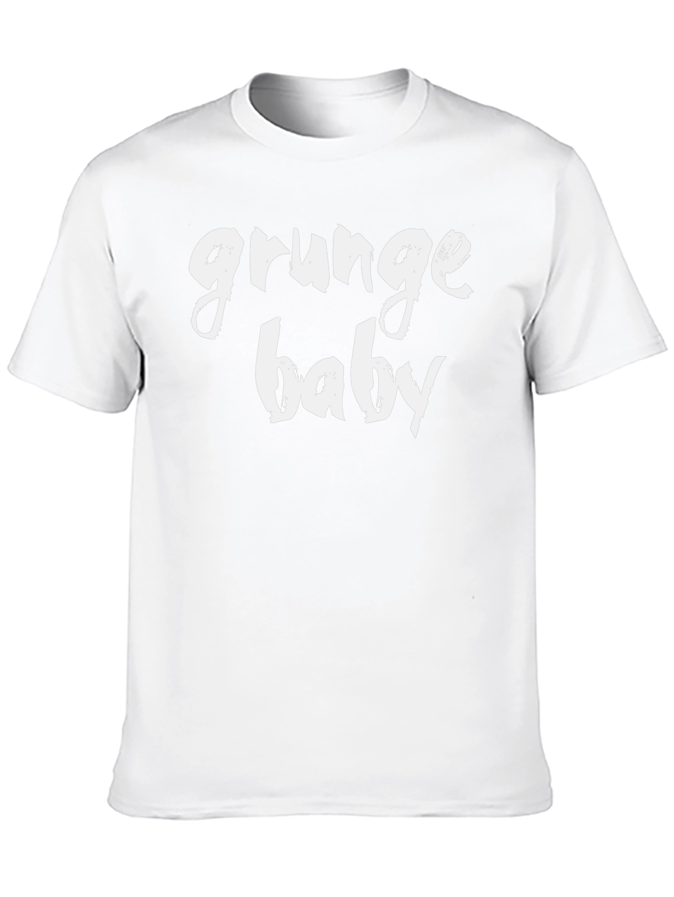 Grunge Baby Graphic Tee - Black Cotton T-Shirt