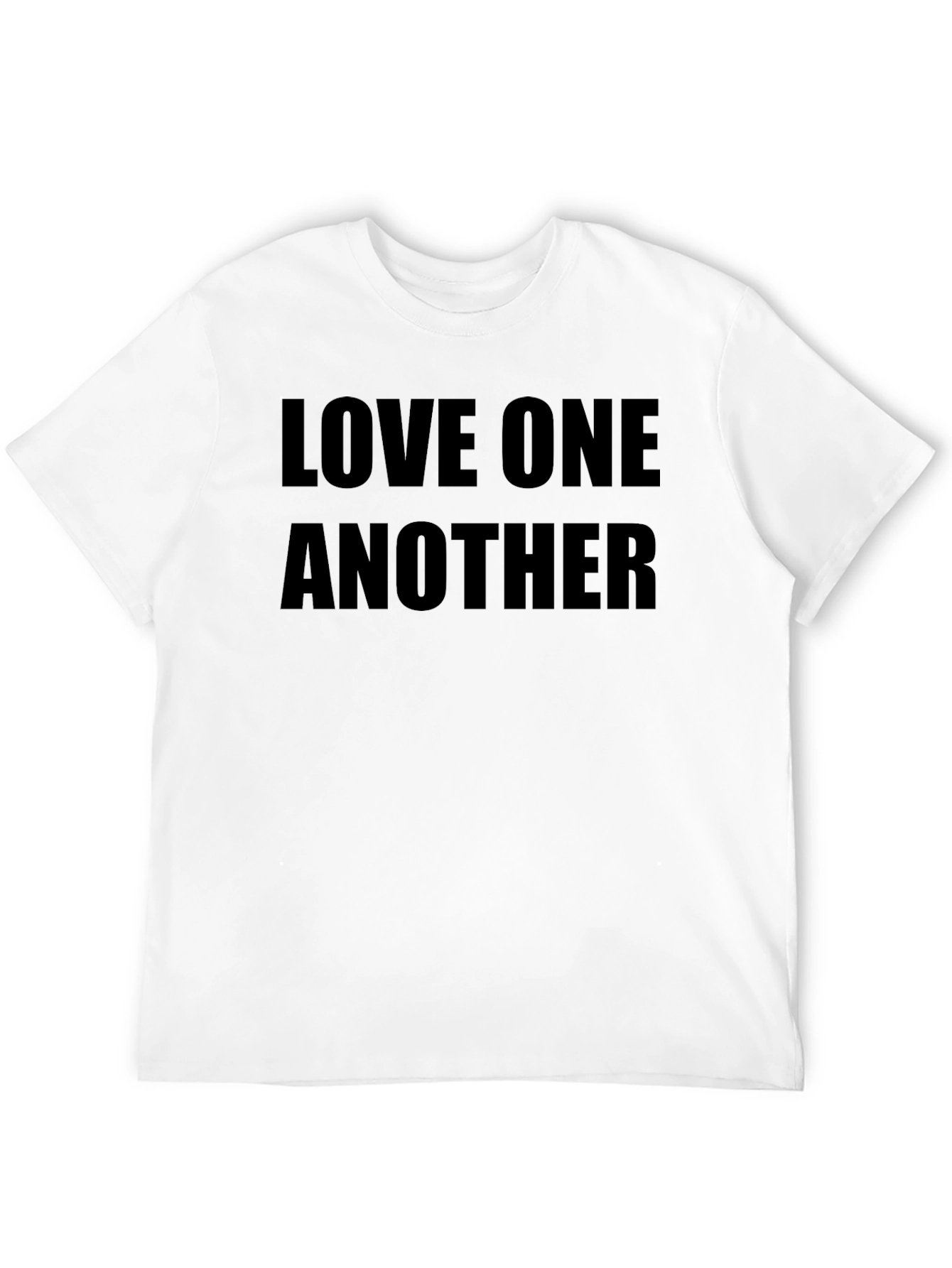 Love One Another T-Shirt Black Casual Style