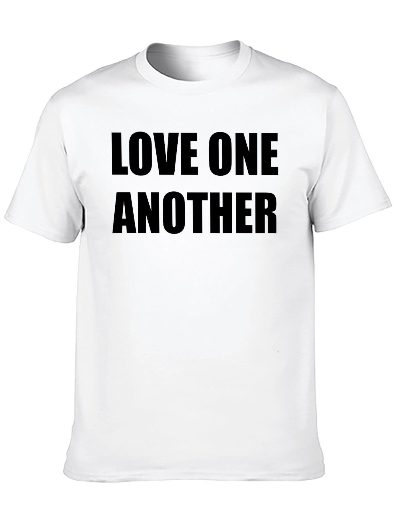 Love One Another T-Shirt Black Casual Style