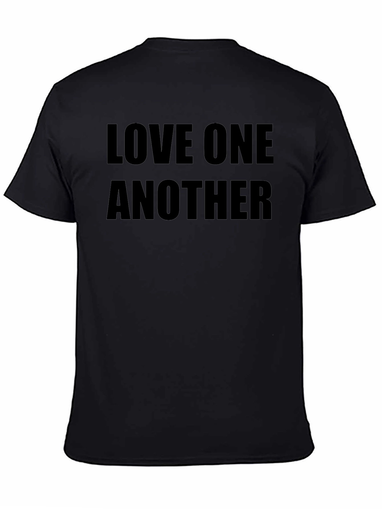 Love One Another T-Shirt Black Casual Style