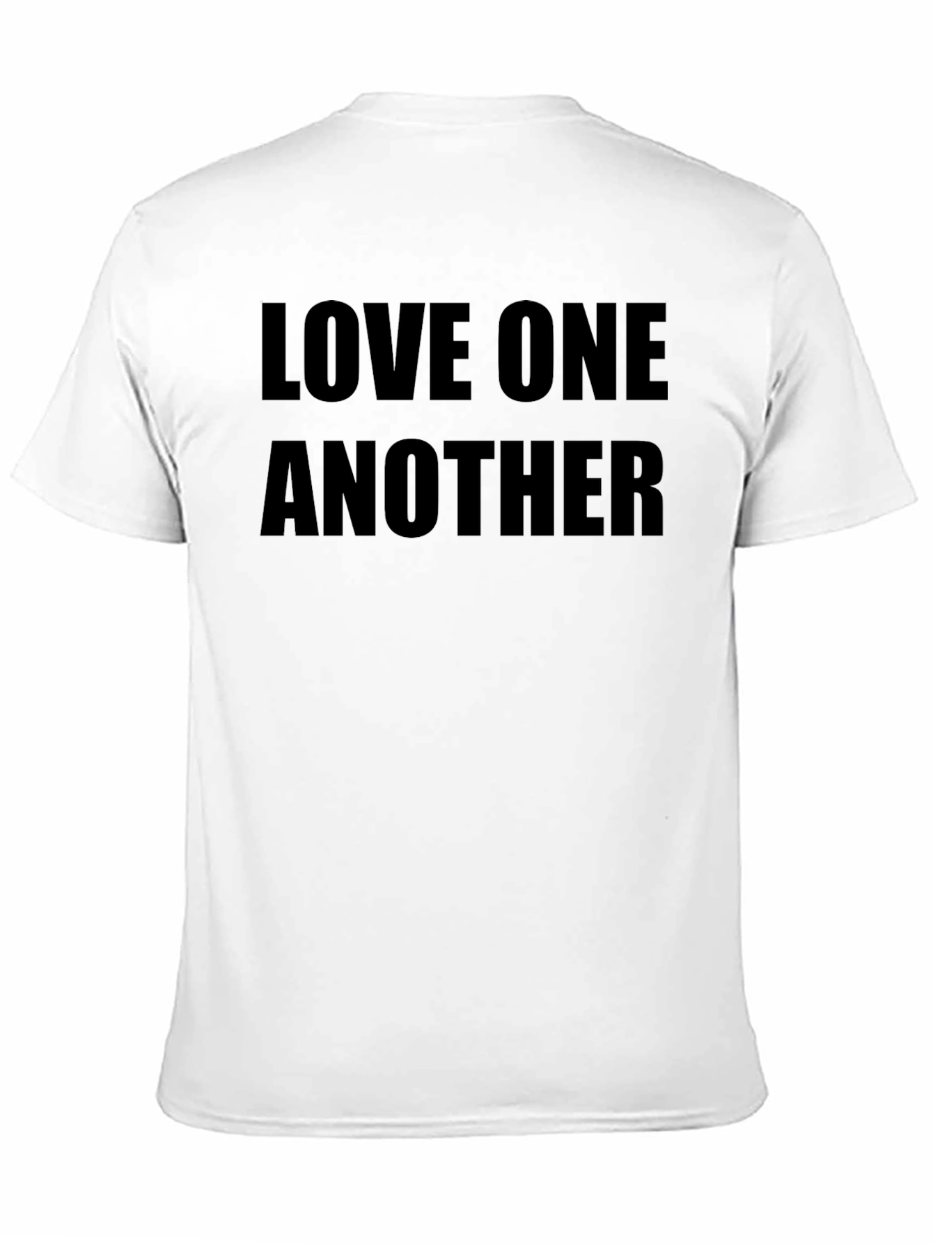 Love One Another T-Shirt Black Casual Style