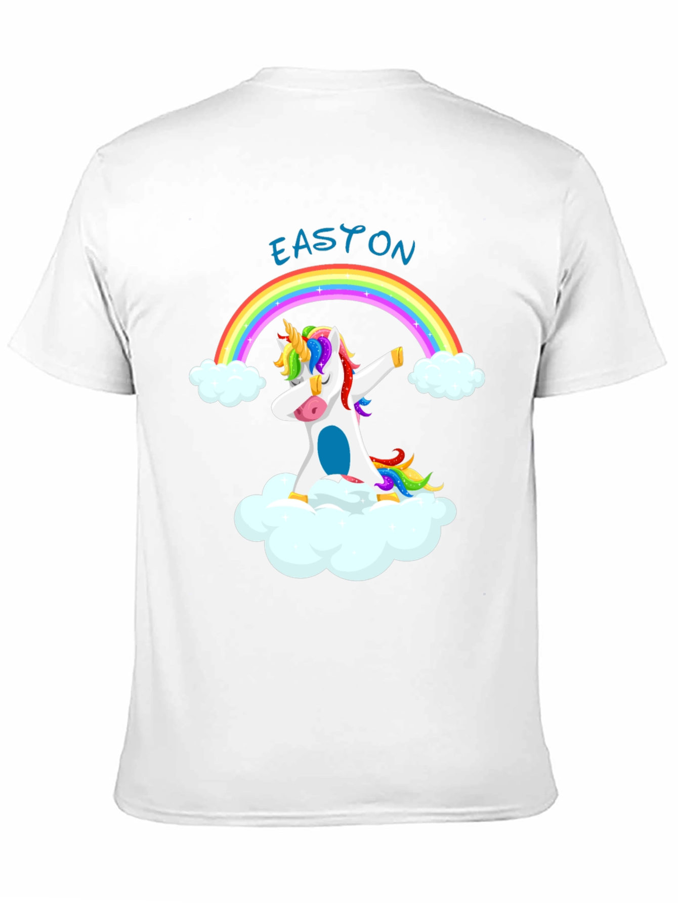 Easton Unicorn Dab Rainbow Black T-Shirt