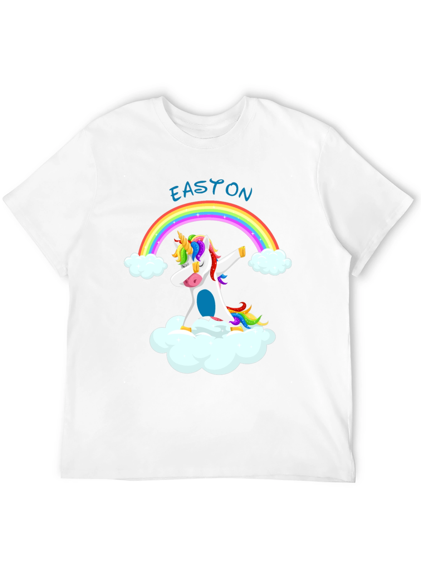 Easton Unicorn Dab Rainbow Black T-Shirt