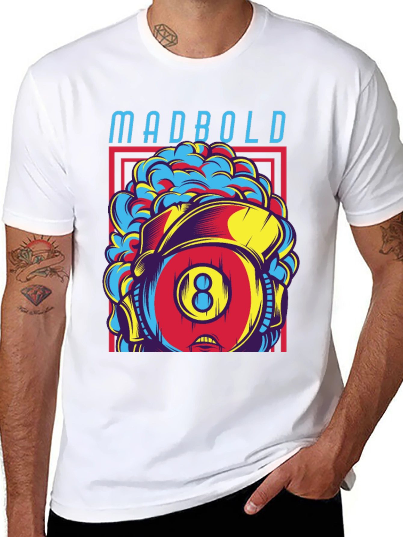 Madbold Eight Ball Graphic Tee - Retro Style