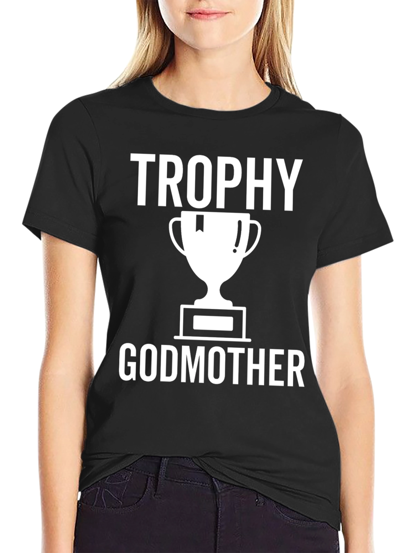 Trophy Godmother T-Shirt - Black Cotton Tee