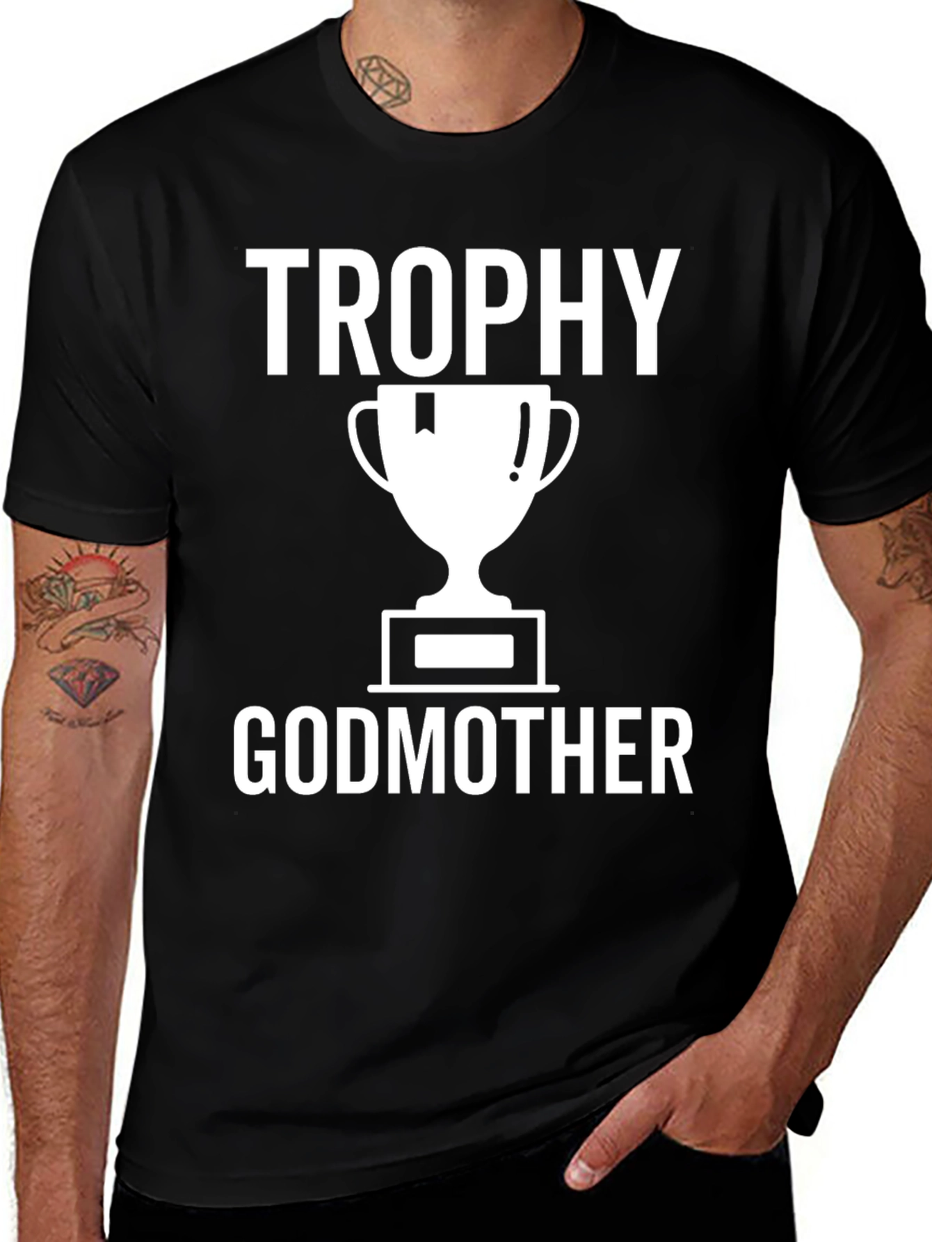 Trophy Godmother T-Shirt - Black Cotton Tee