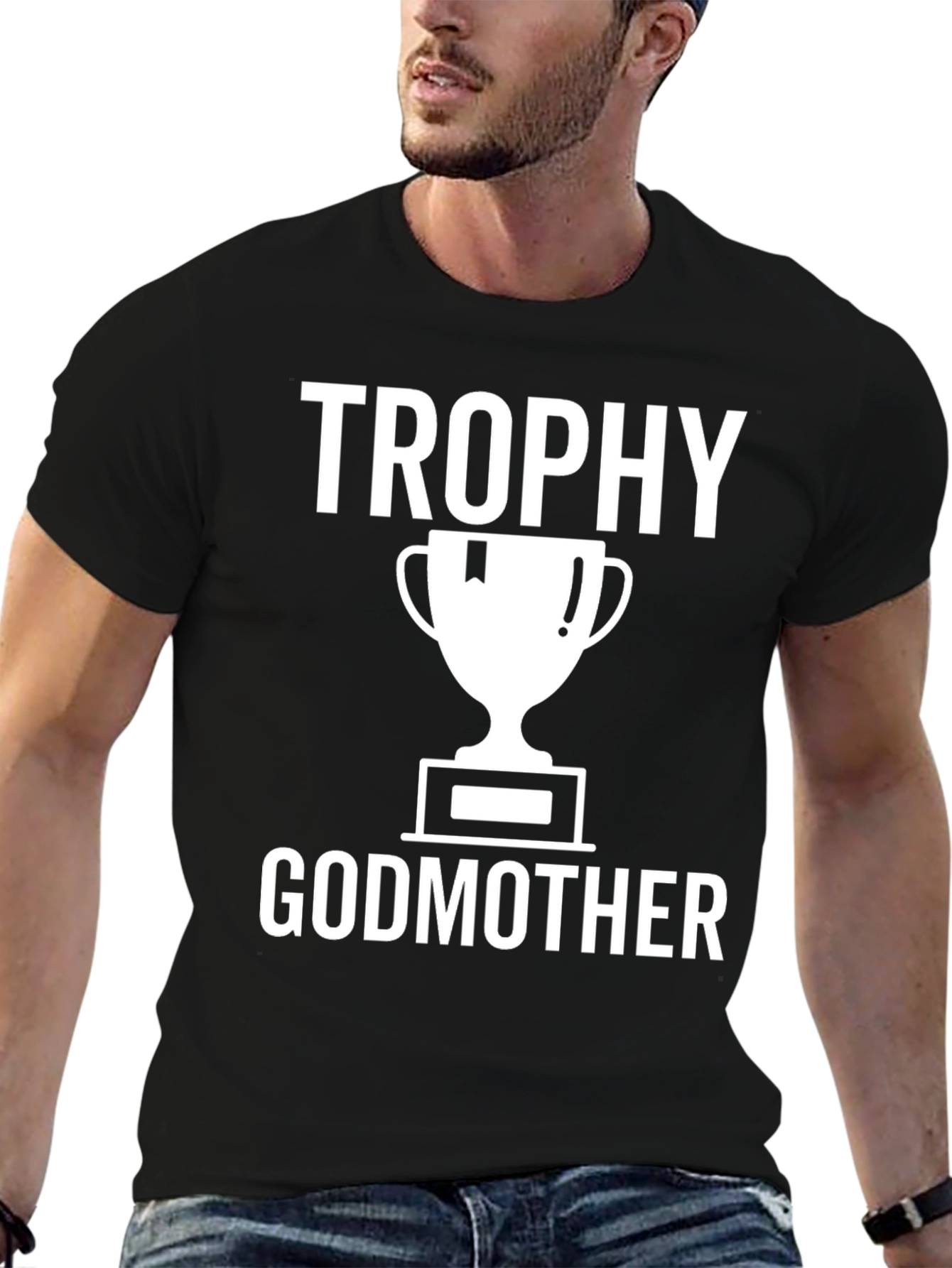 Trophy Godmother T-Shirt - Black Cotton Tee