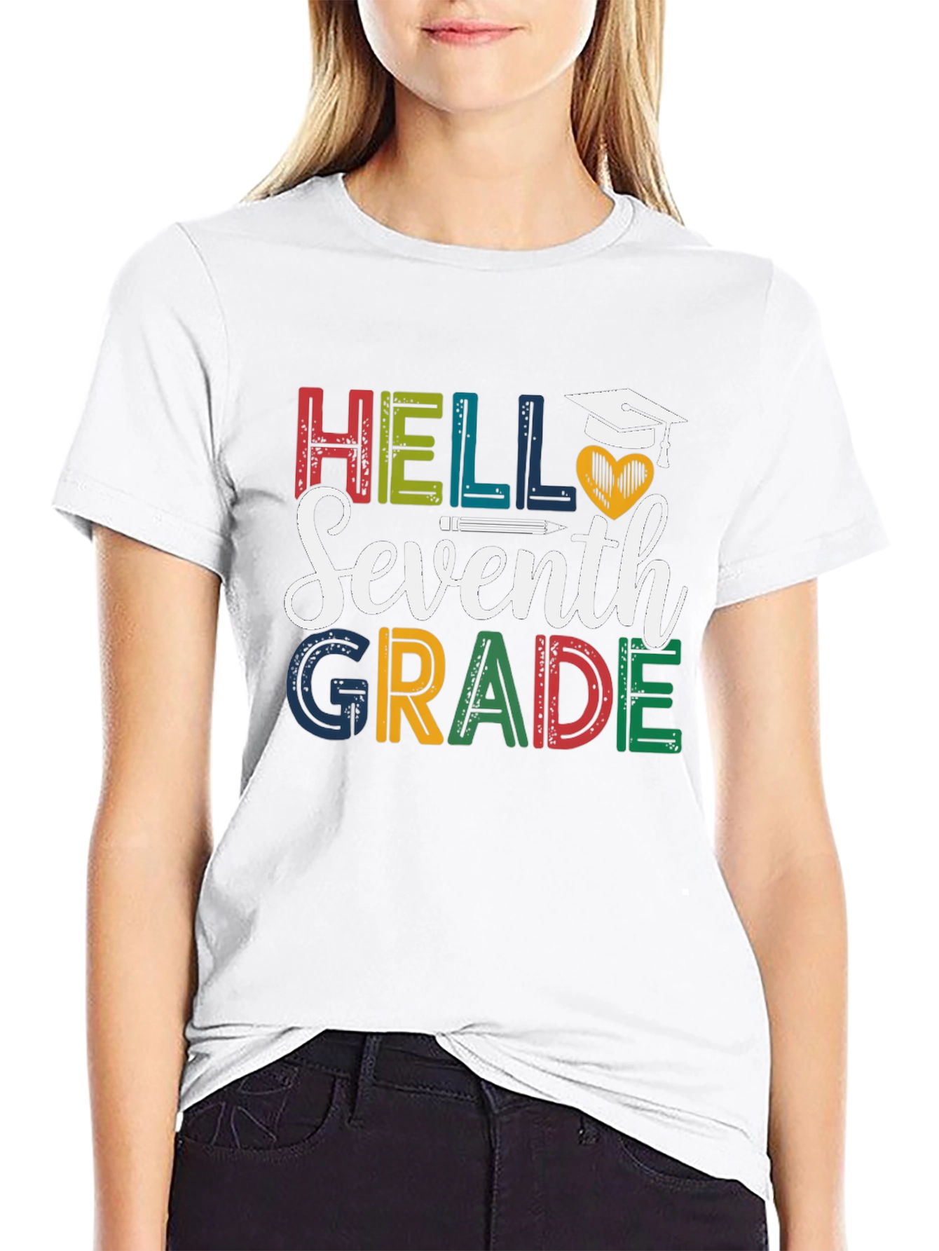 Hello Seventh Grade T-Shirt - Back to School Tee