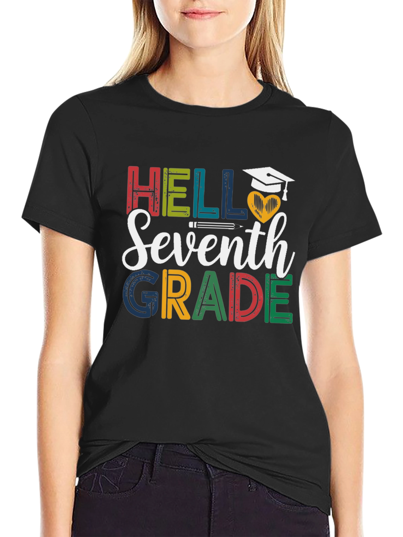 Hello Seventh Grade T-Shirt - Back to School Tee