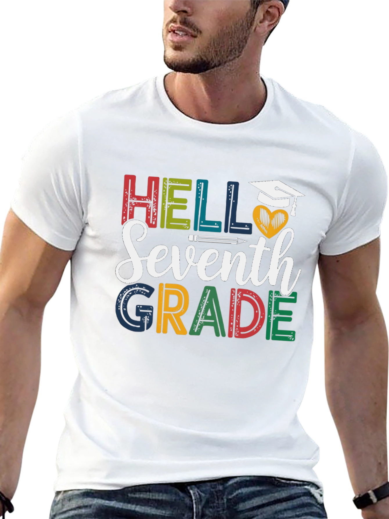 Hello Seventh Grade T-Shirt - Back to School Tee