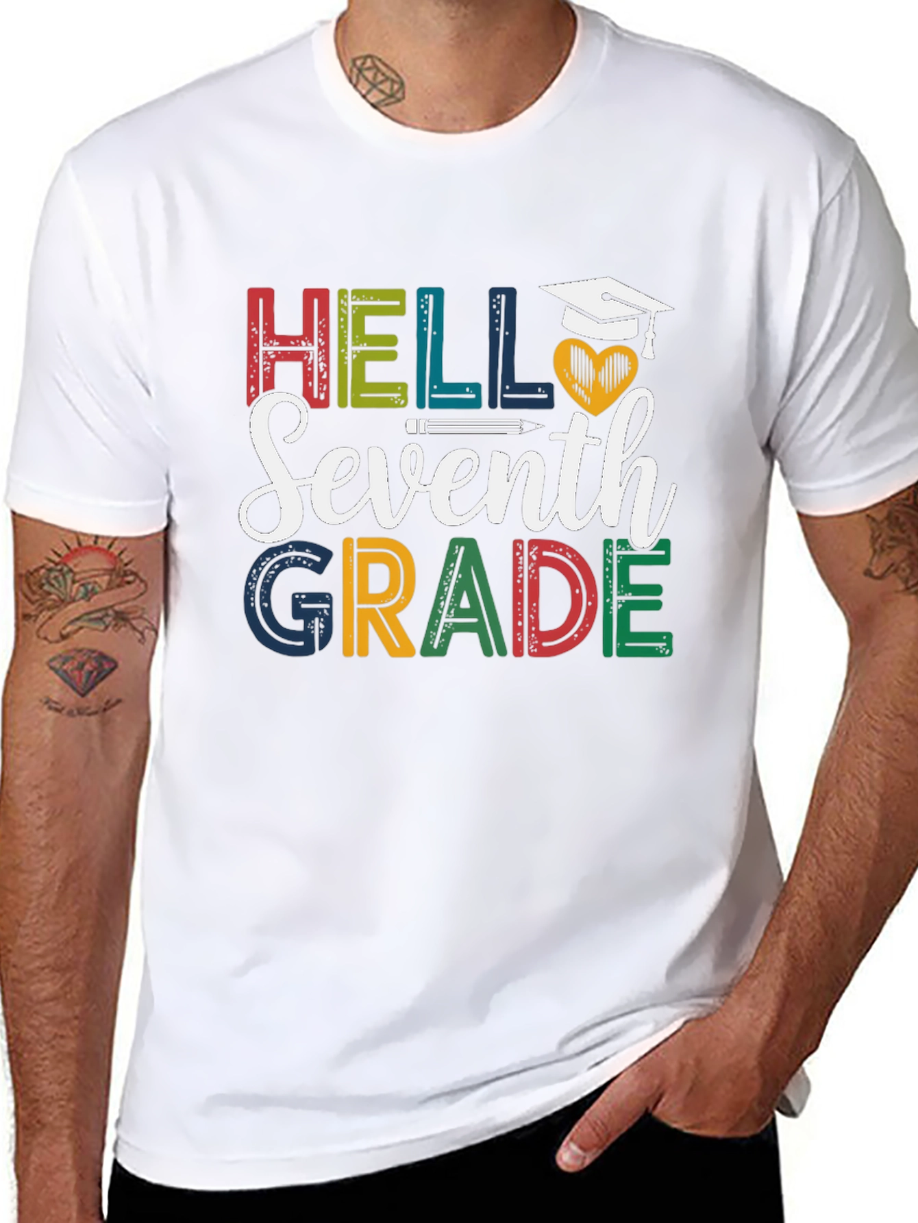 Hello Seventh Grade T-Shirt - Back to School Tee