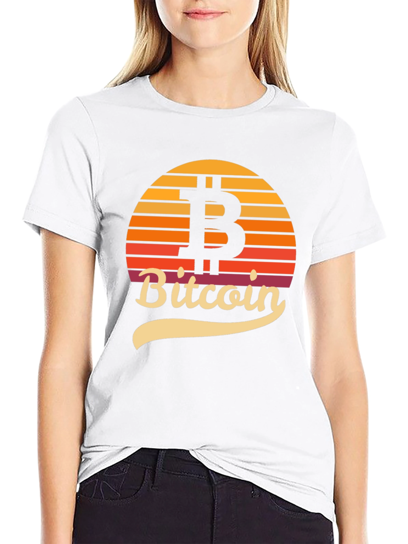 Bitcoin Sunset Graphic Tee - Crypto Enthusiast
