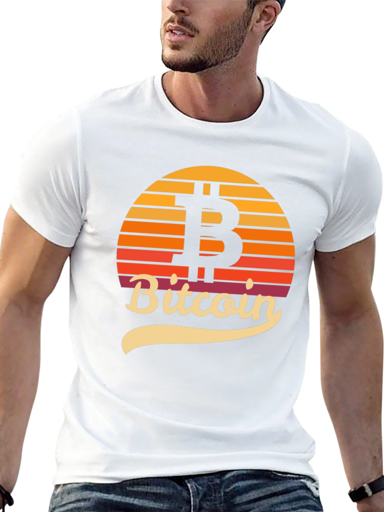 Bitcoin Sunset Graphic Tee - Crypto Enthusiast