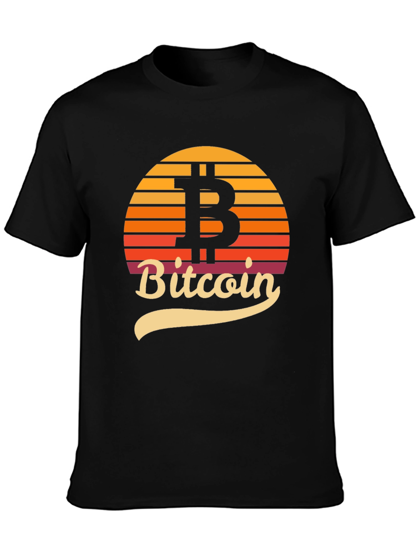 Bitcoin Sunset Graphic Tee - Crypto Enthusiast