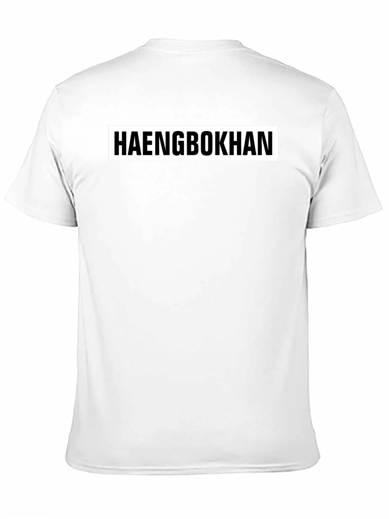 Haengbokhan Text T-Shirt - Classic Crew Neck