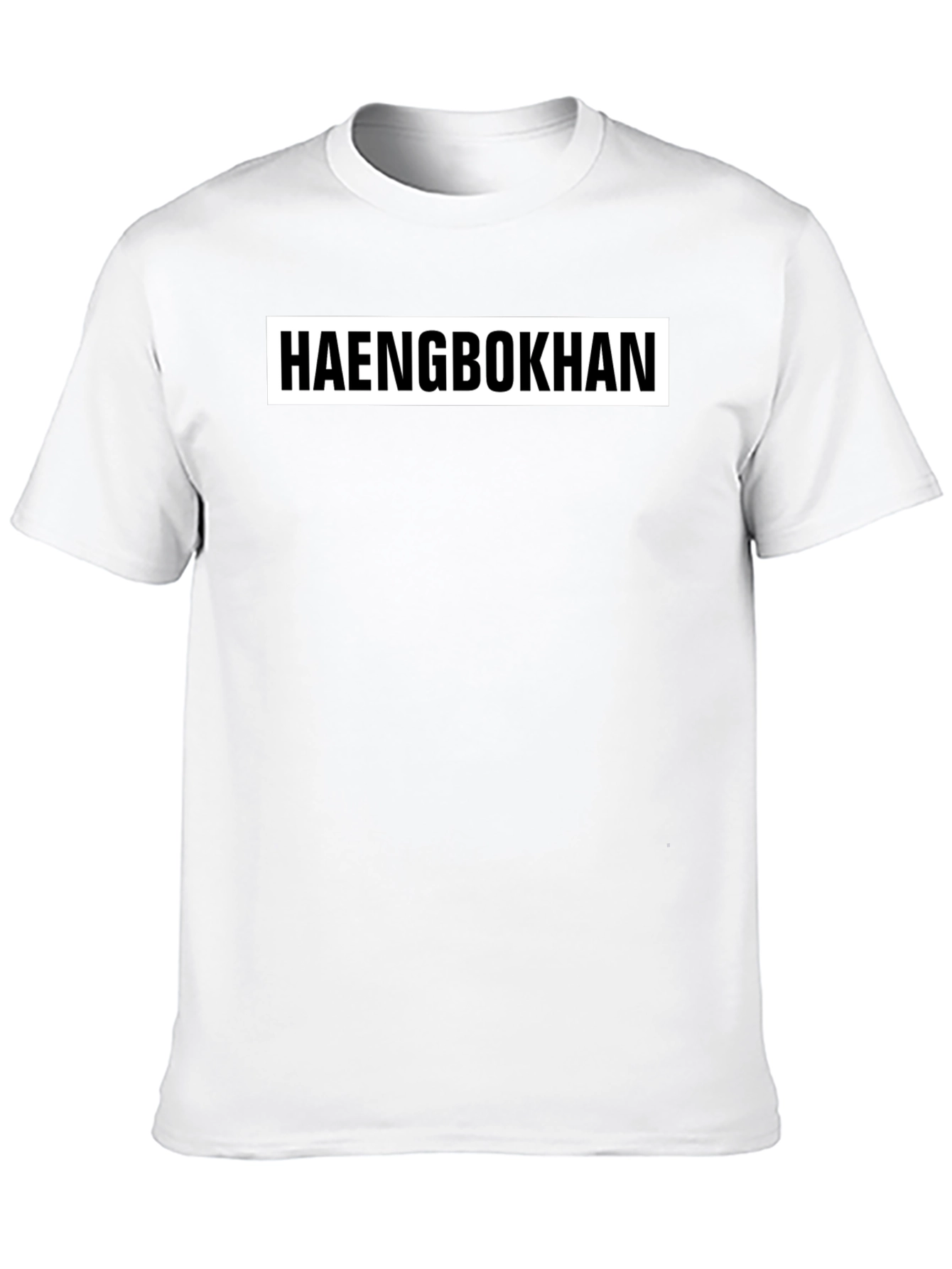 Haengbokhan Text T-Shirt - Classic Crew Neck