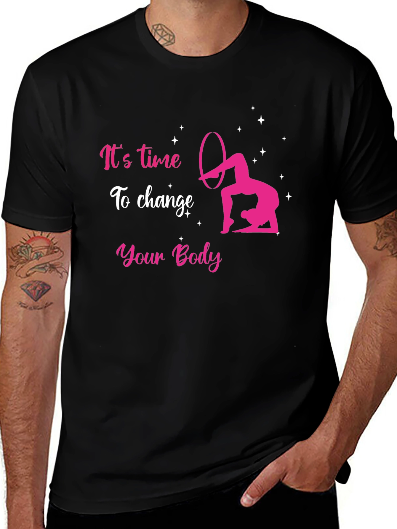 Its Time To Change Your Body Black T-Shirt
