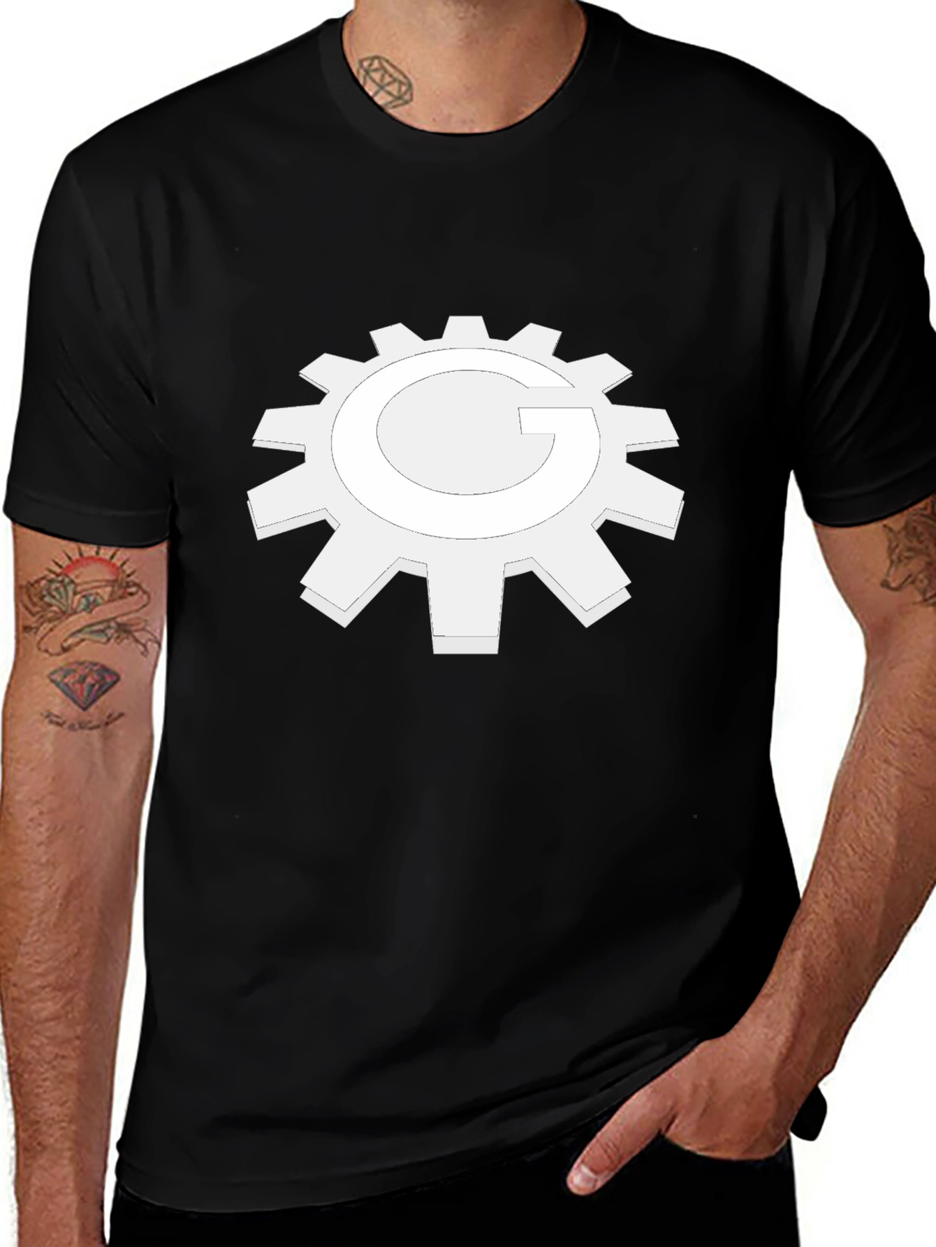 Gear G Graphic Tee - Black Cotton Blend