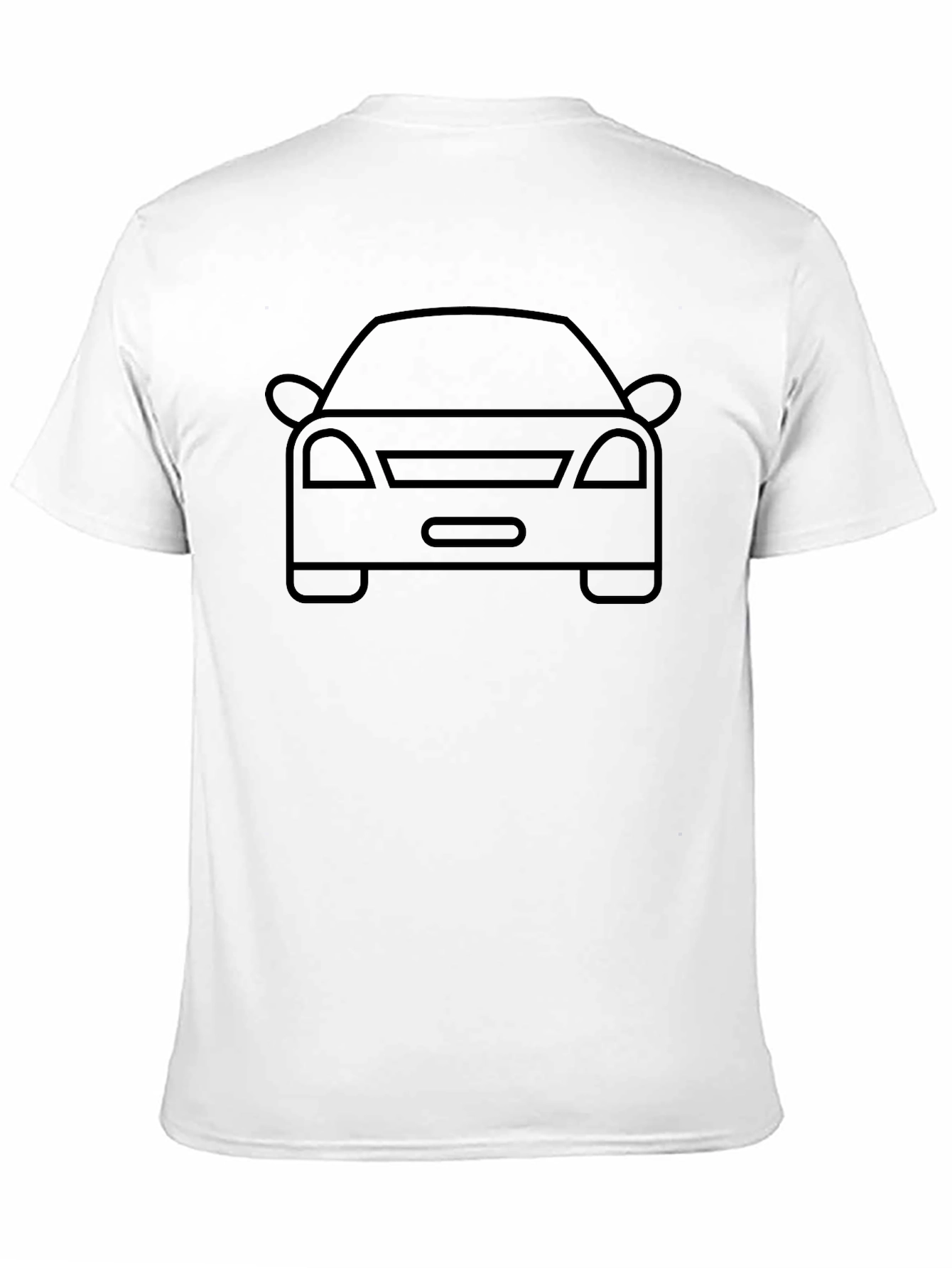 Car Outline Graphic Tee - Minimalist Style