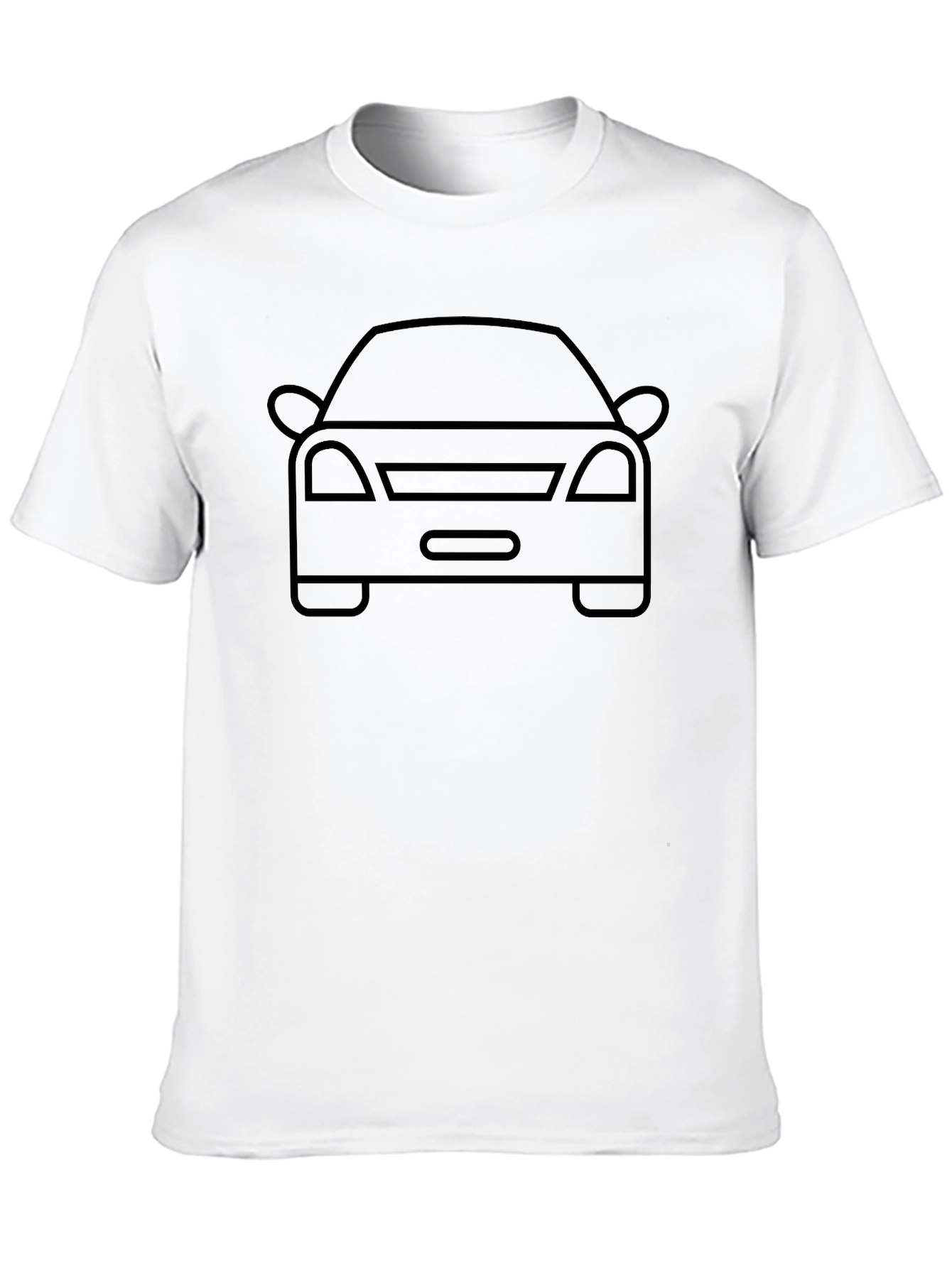 Car Outline Graphic Tee - Minimalist Style