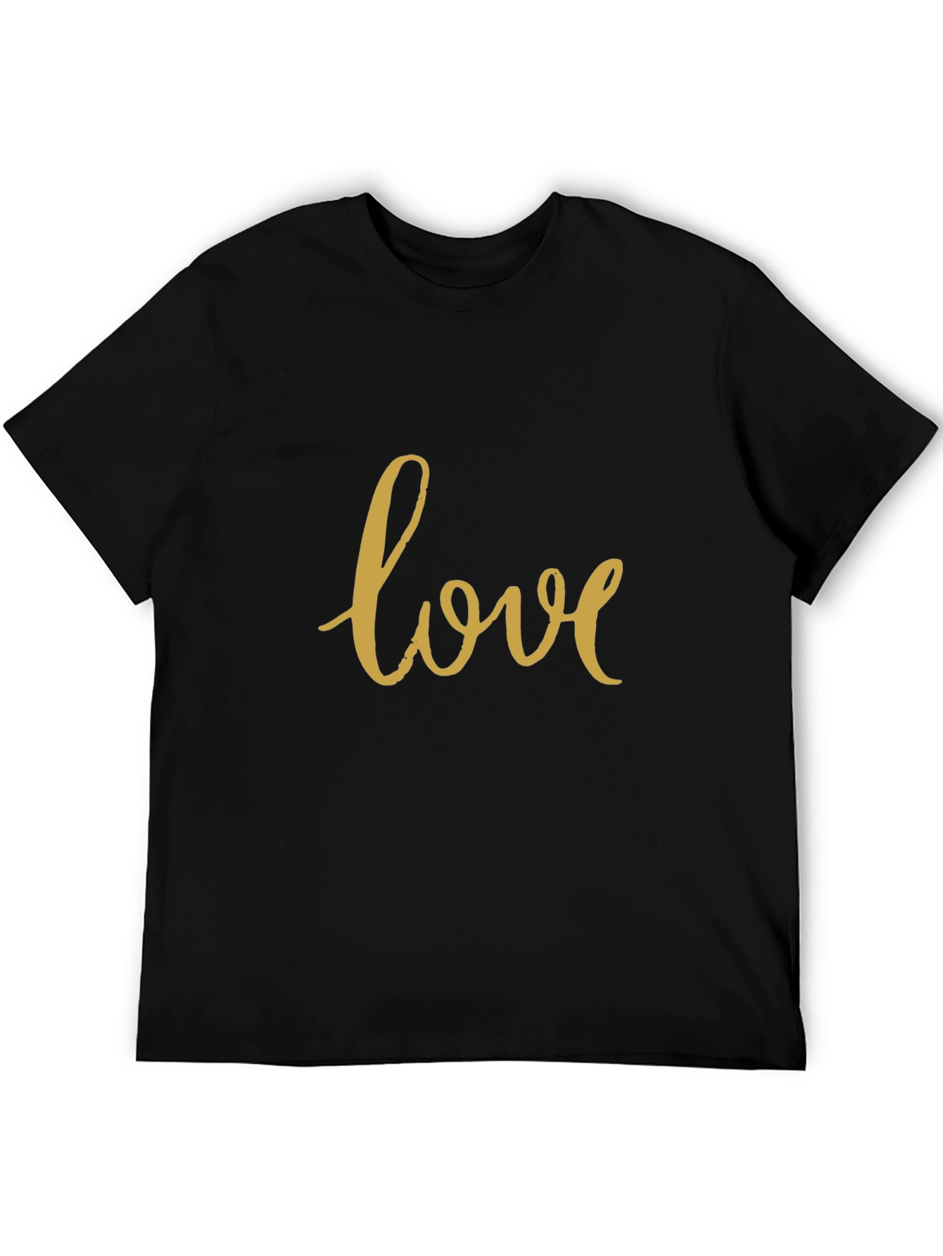 Love Script Black Tee - Stylish Casual Wear