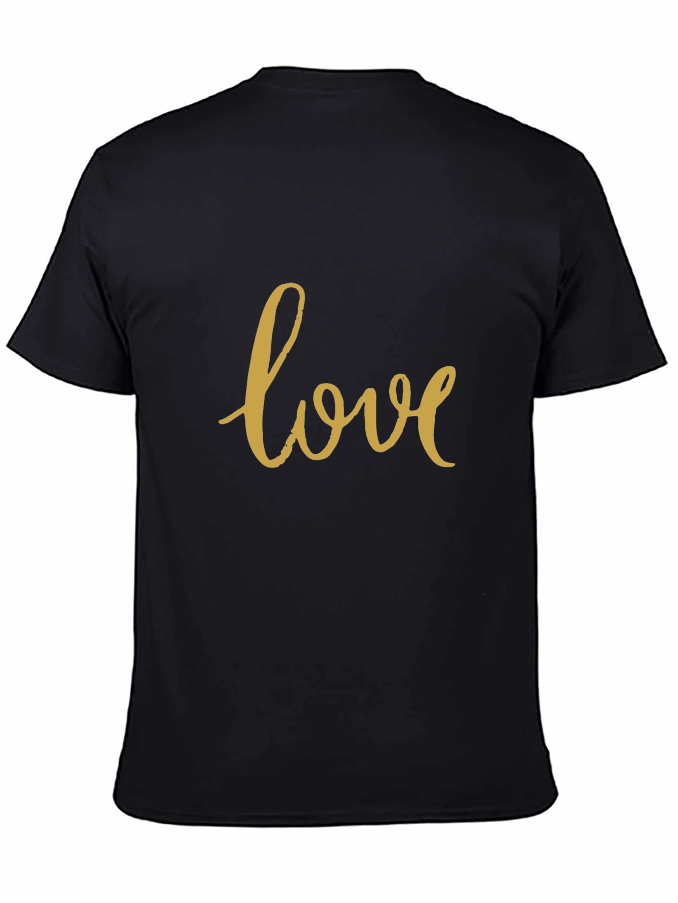 Love Script Black Tee - Stylish Casual Wear