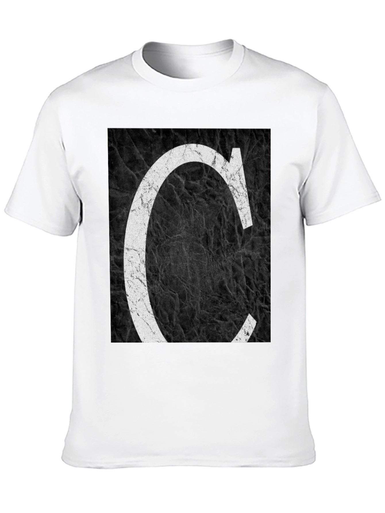 Letter C Graphic Tee - Distressed Print