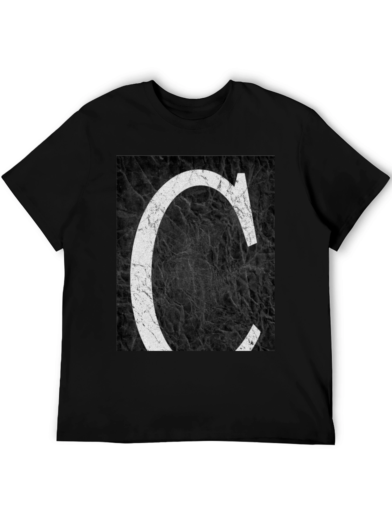 Letter C Graphic Tee - Distressed Print