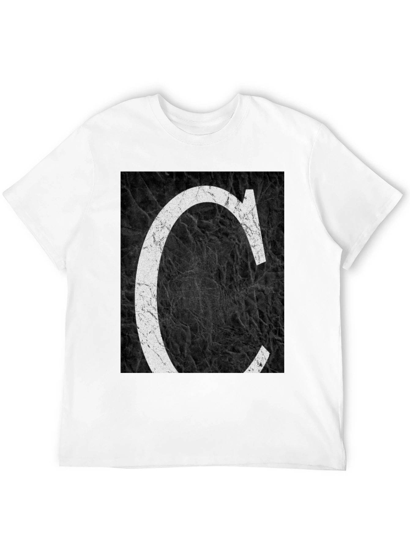 Letter C Graphic Tee - Distressed Print