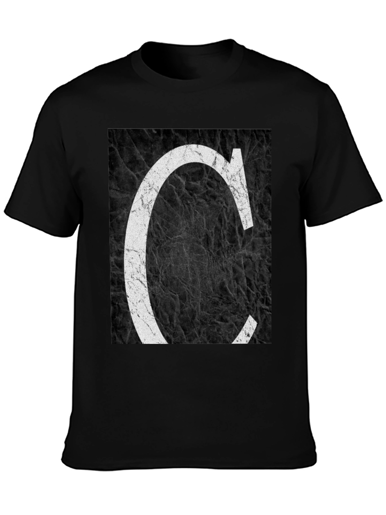 Letter C Graphic Tee - Distressed Print