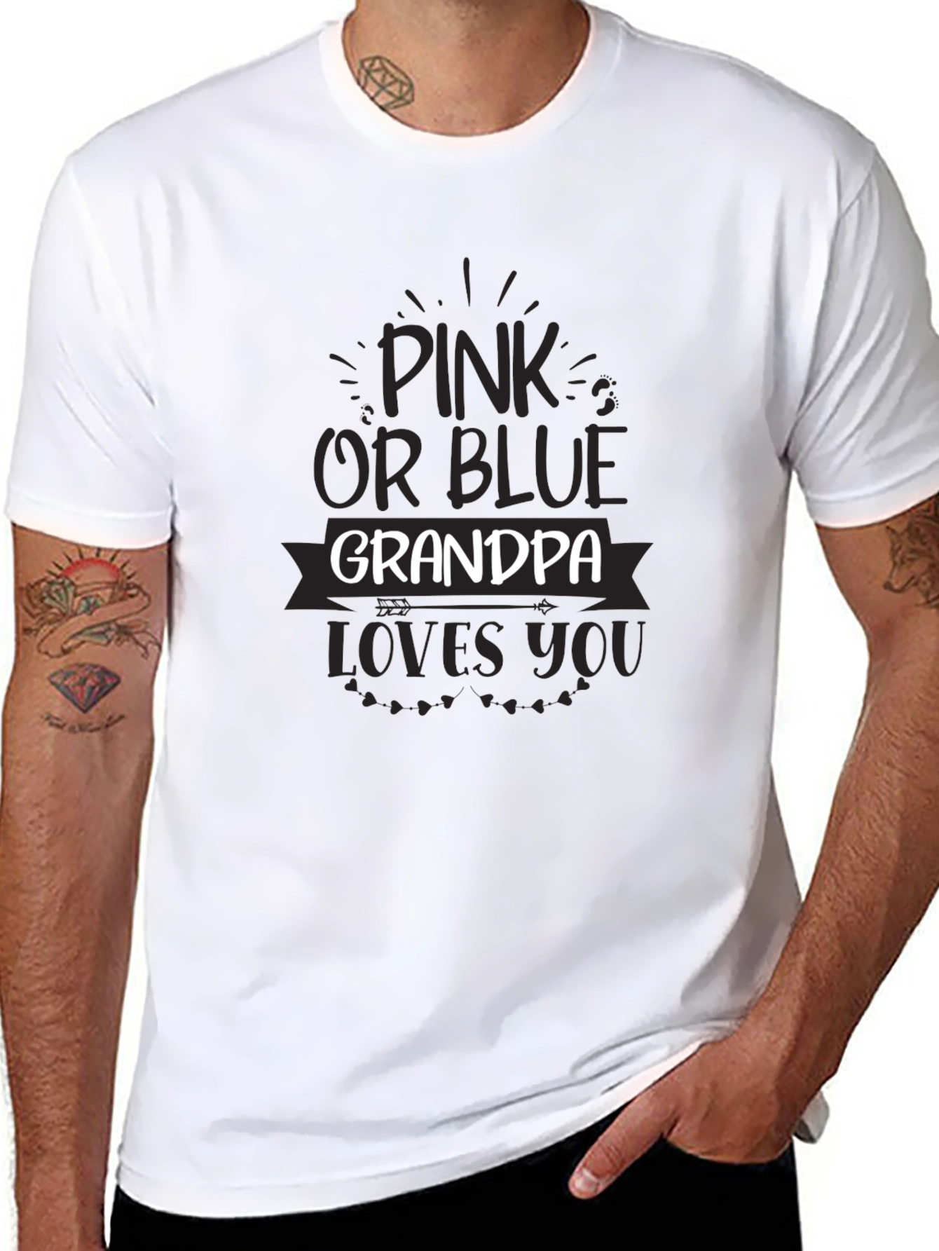 Pink or Blue Grandpa Loves You Unisex T-Shirt