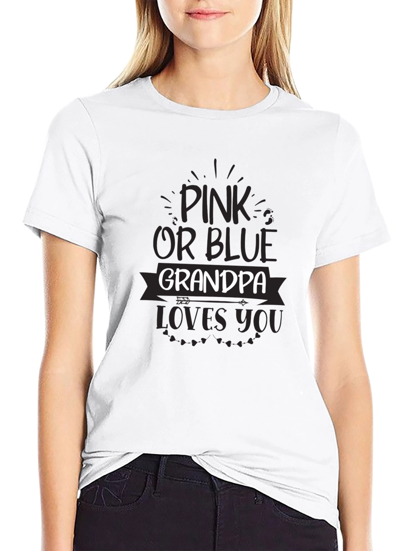Pink or Blue Grandpa Loves You Unisex T-Shirt
