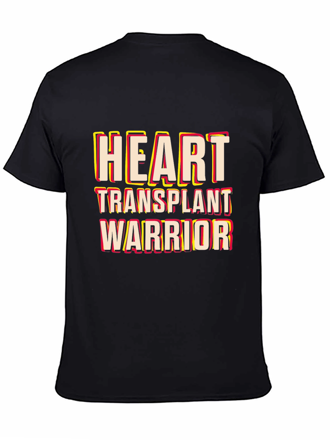 Heart Transplant Warrior Black T-Shirt