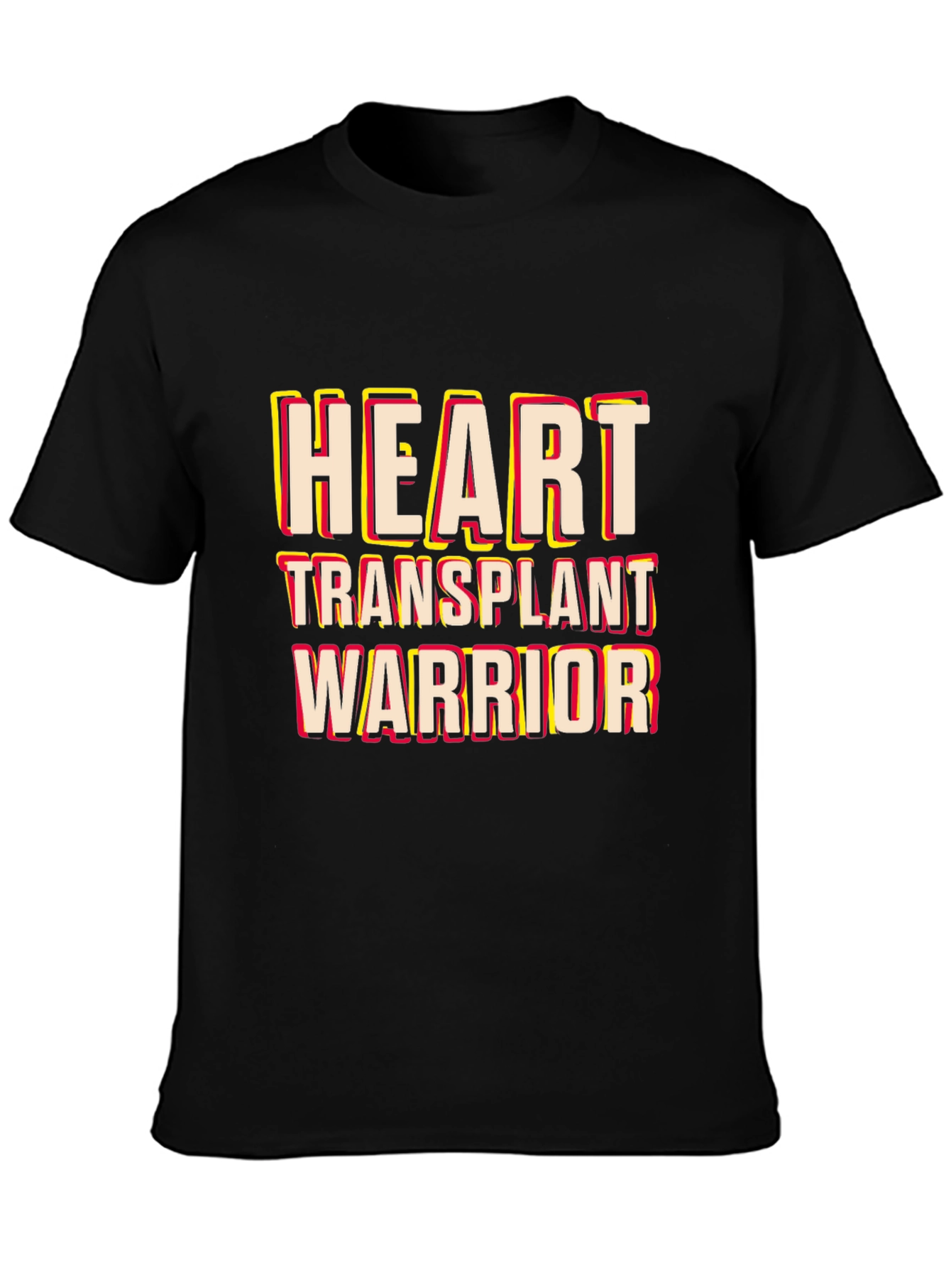 Heart Transplant Warrior Black T-Shirt