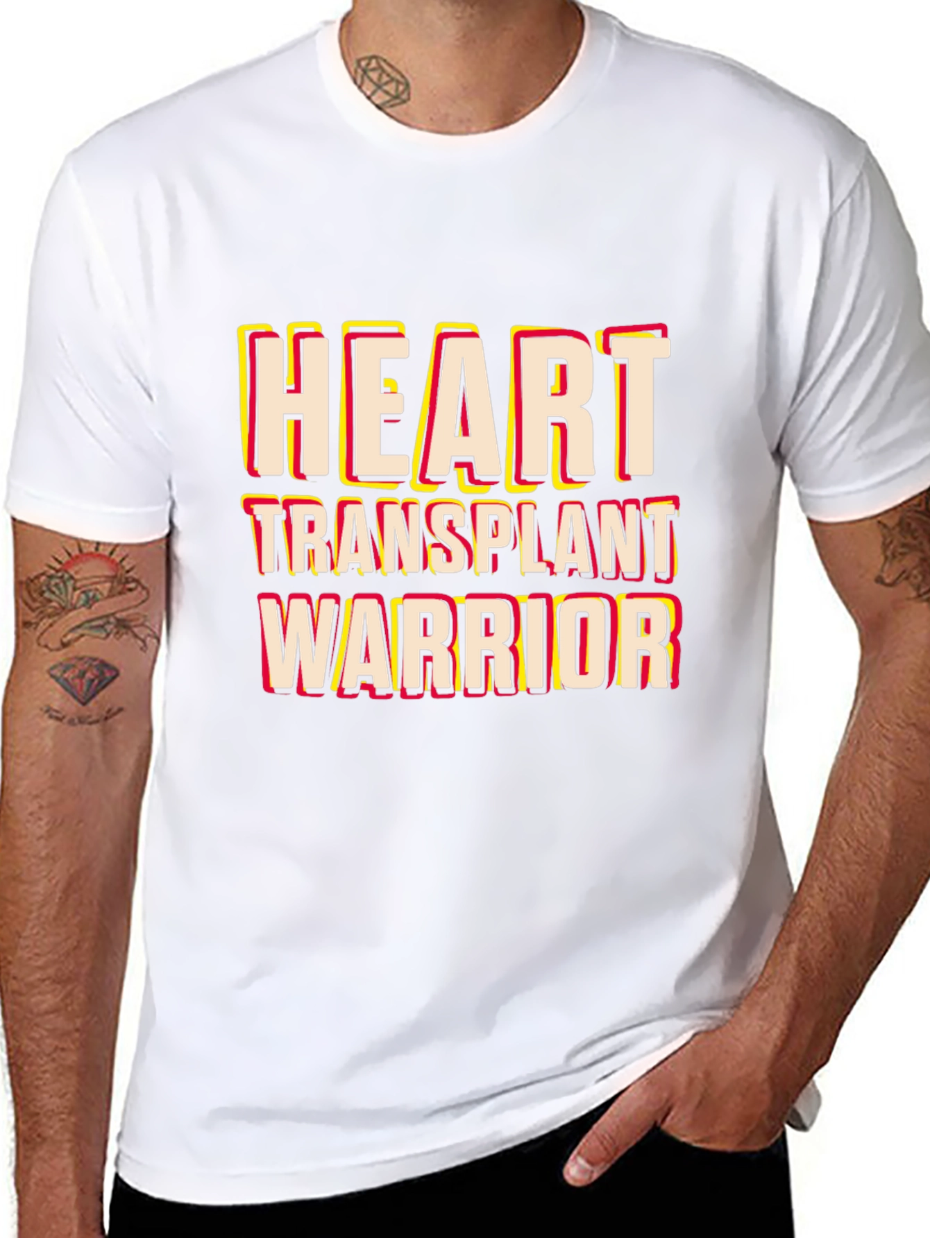 Heart Transplant Warrior Black T-Shirt