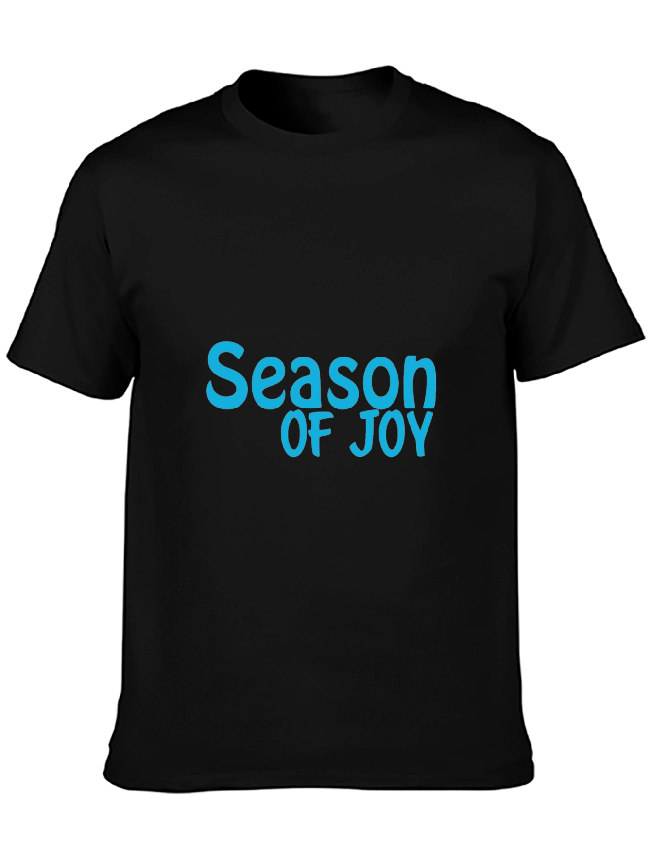 Season of Joy Graphic Tee - Soft Black Cotton