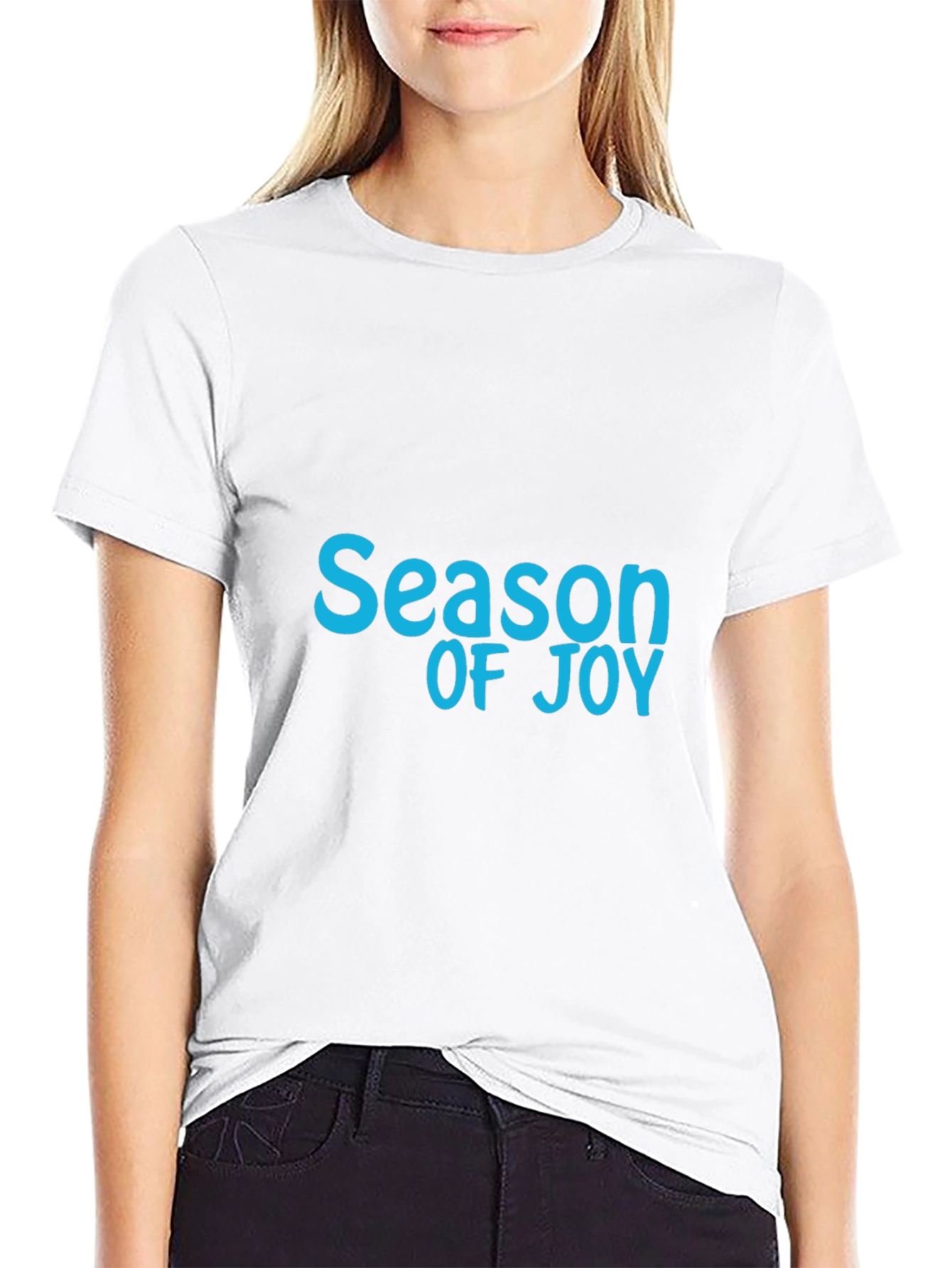 Season of Joy Graphic Tee - Soft Black Cotton