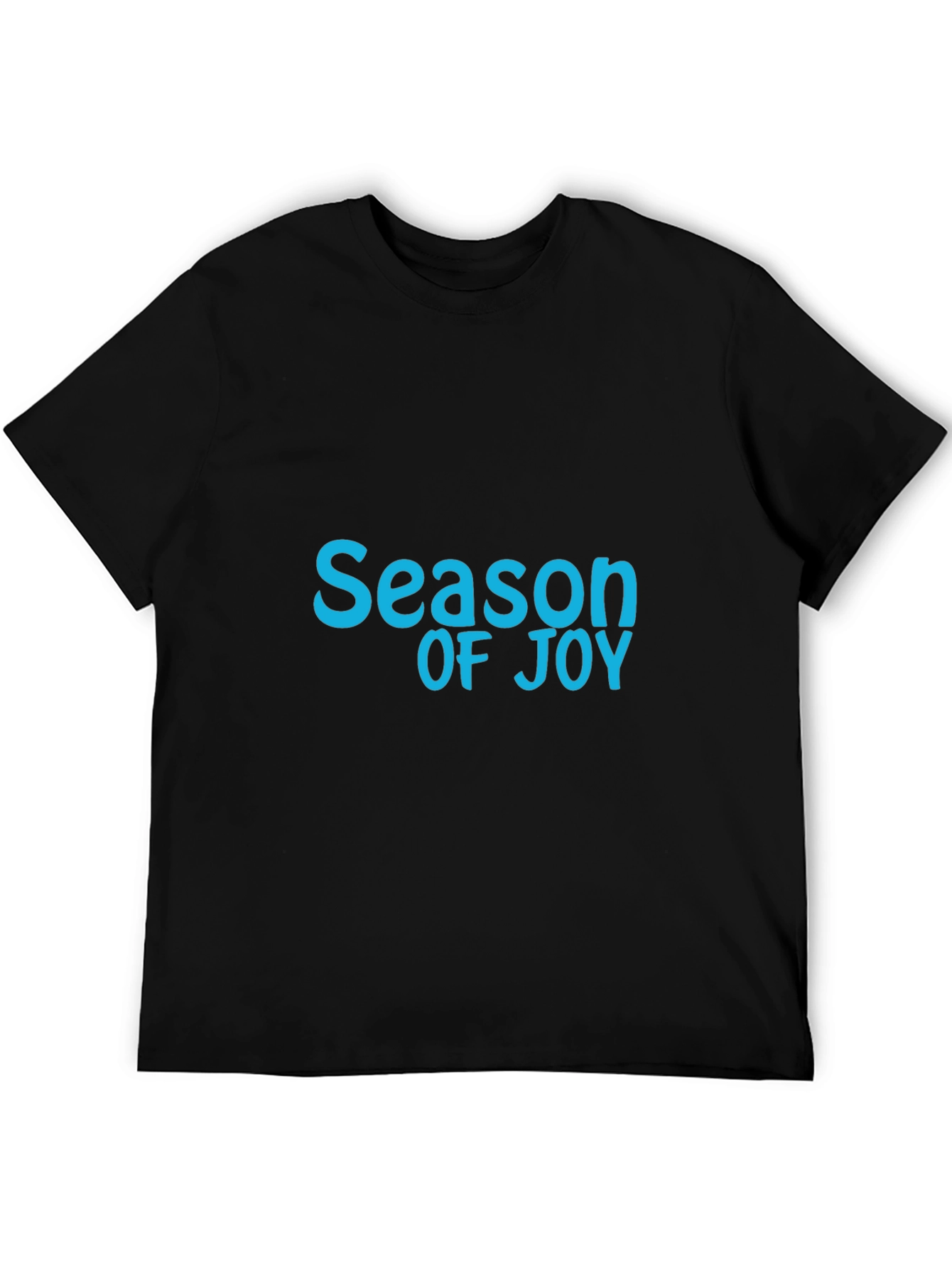 Season of Joy Graphic Tee - Soft Black Cotton