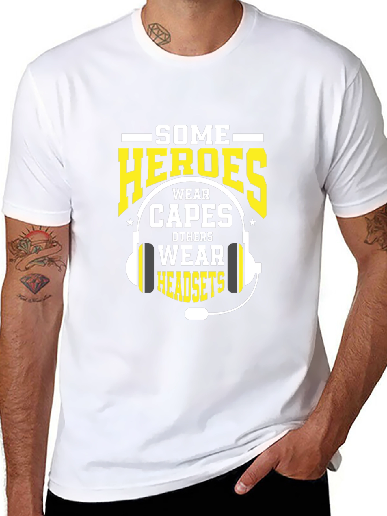 Heroes Wear Headsets T-Shirt - Call Center Apparel