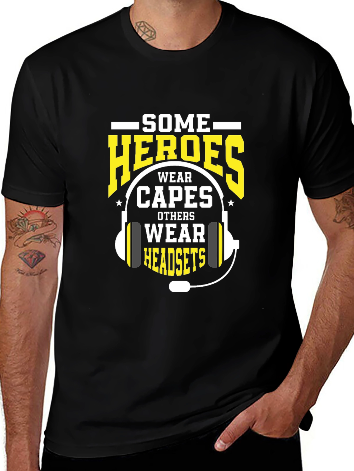 Heroes Wear Headsets T-Shirt - Call Center Apparel
