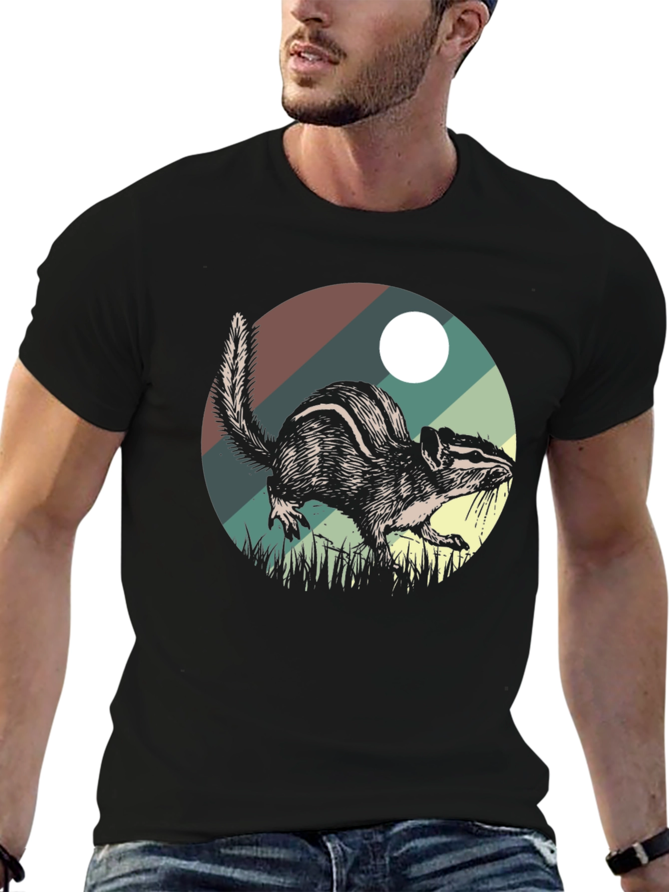 Chipmunk Graphic Tee - Nature Inspired Design