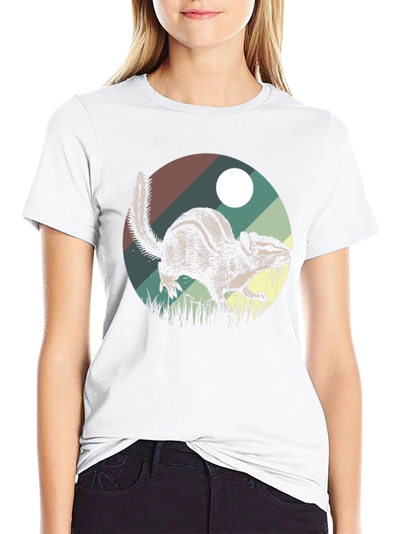 Chipmunk Graphic Tee - Nature Inspired Design