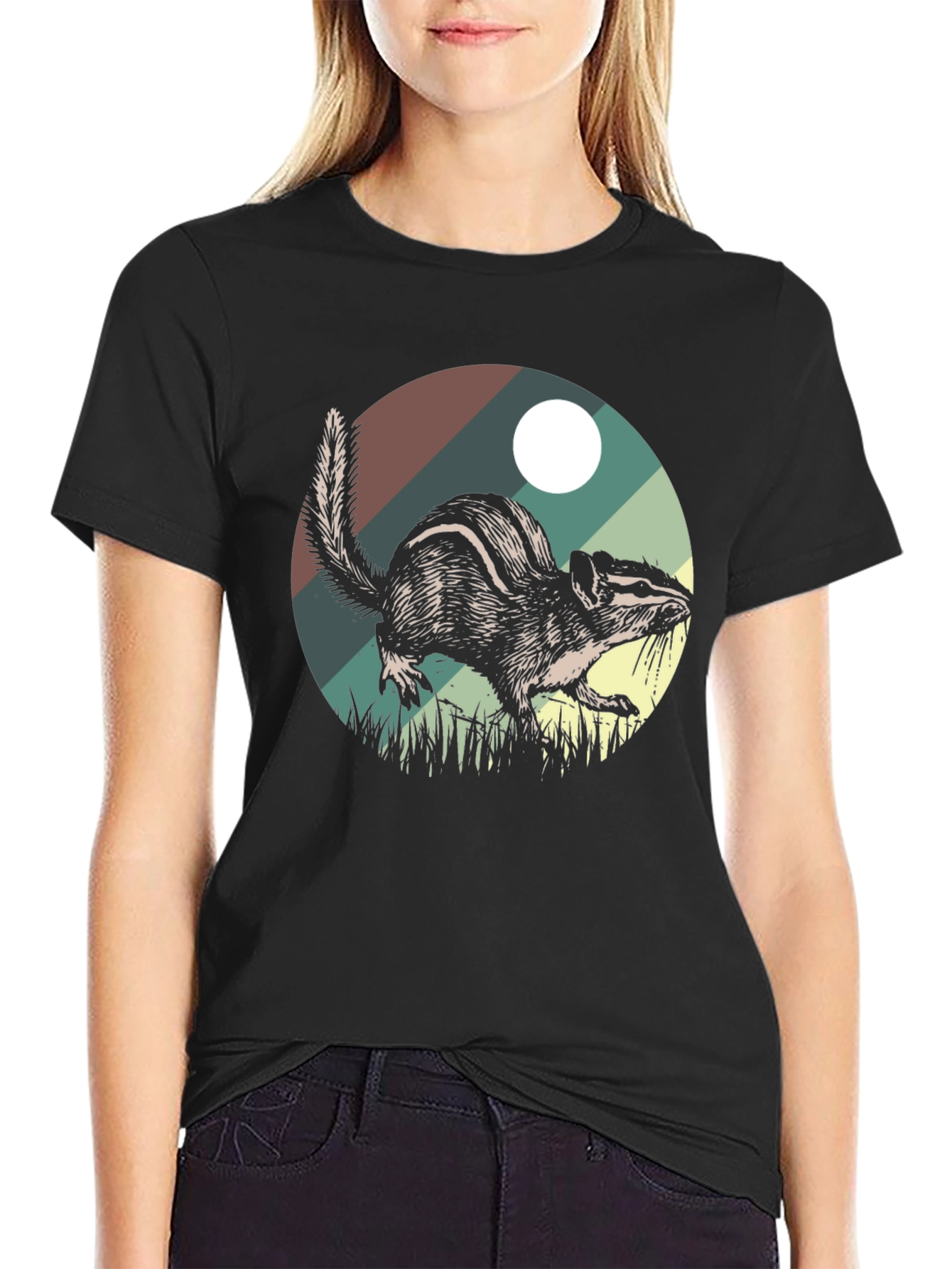 Chipmunk Graphic Tee - Nature Inspired Design