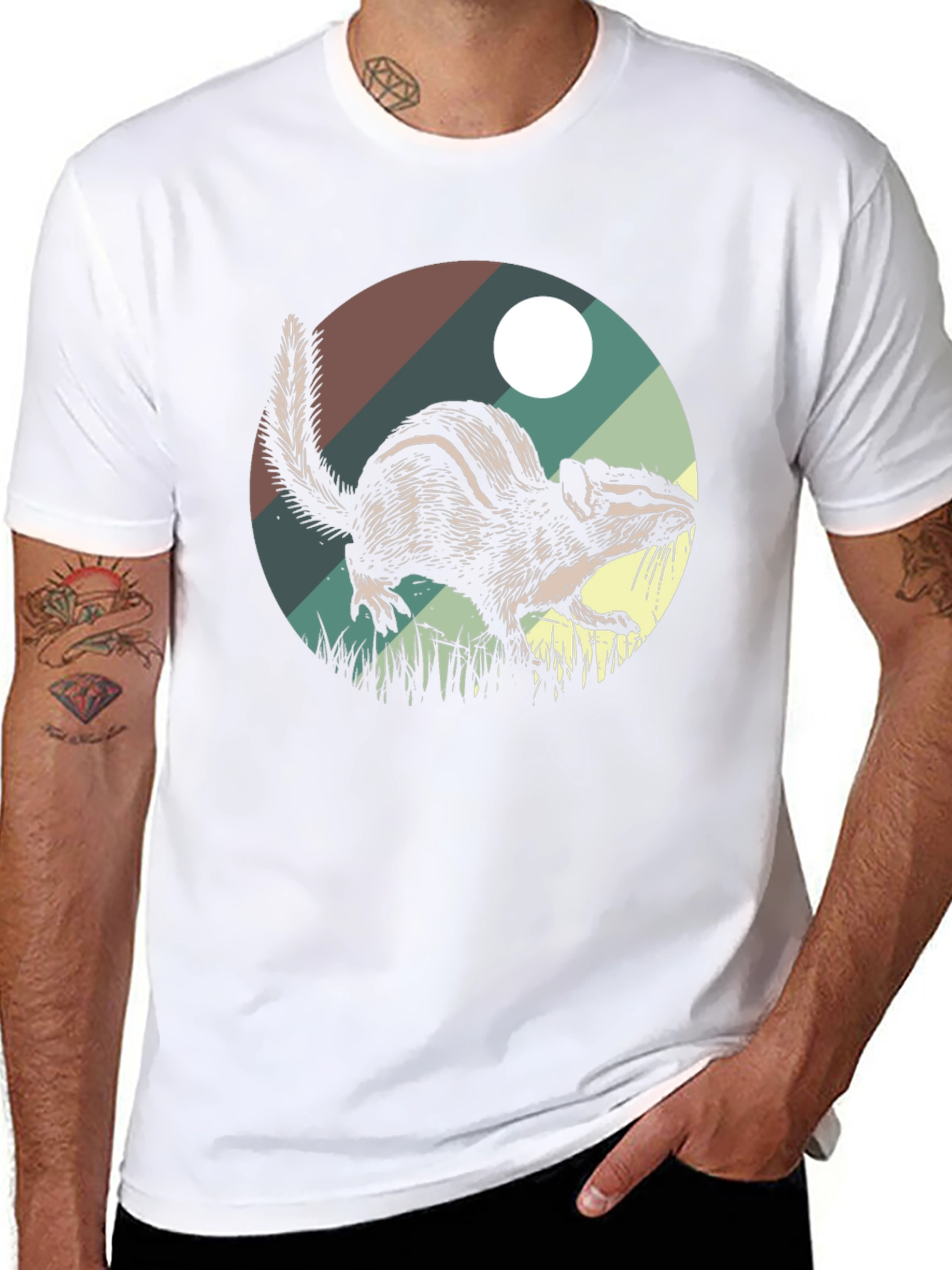 Chipmunk Graphic Tee - Nature Inspired Design