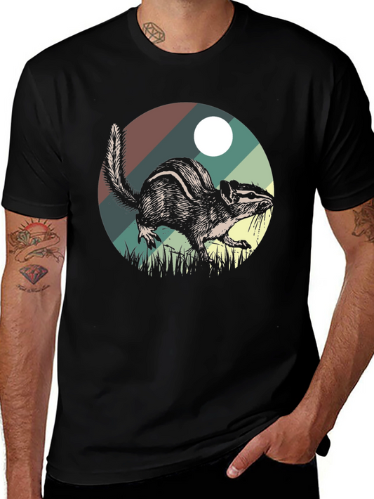 Chipmunk Graphic Tee - Nature Inspired Design